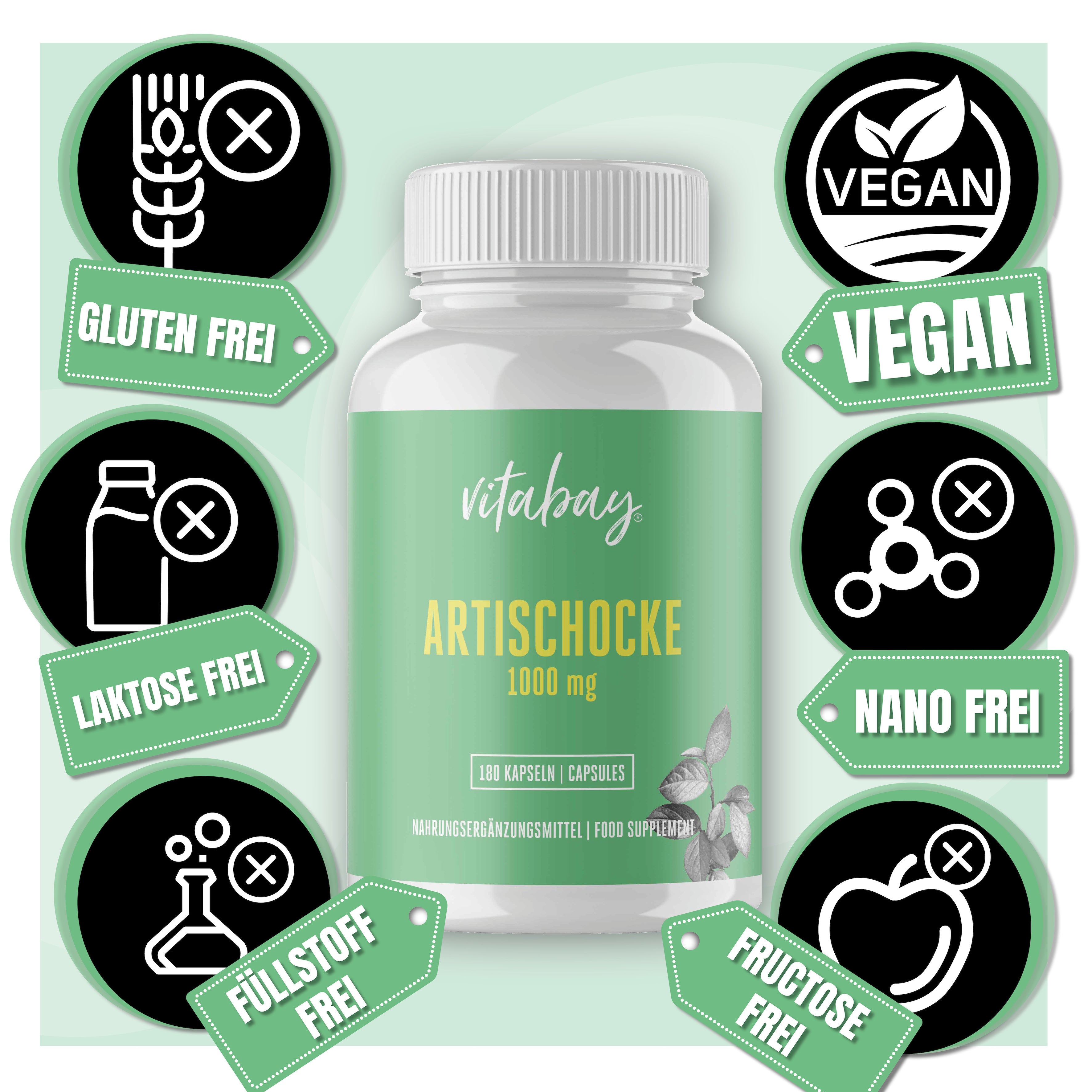 Artischocke 1000 mg - 180 vegane Kapseln