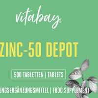 Zink 50mg Depot - 500 vegane Tabletten