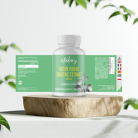 Roter Panax Ginseng Extrakt 600 mg  200 vegane Kapseln
