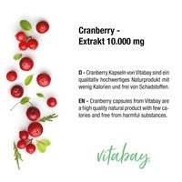 Cranberry Extrakt 10.000 mg  mit 10% PAC (Proanthocyanididen) - 90 vegane Kapseln