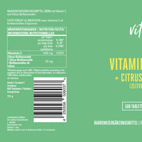 Vitamin C 1000mg + Bioflavonoide Zeitverzögerte Abgabe 500 Vegane Tabletten