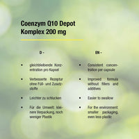 Coenzym Q10 Depot Komplex 200 mg - 120 vegane Kapseln