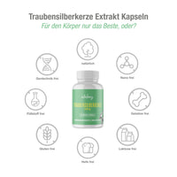 Traubensilberkerze Extrakt 2500 mg - 120 vegane Kapseln