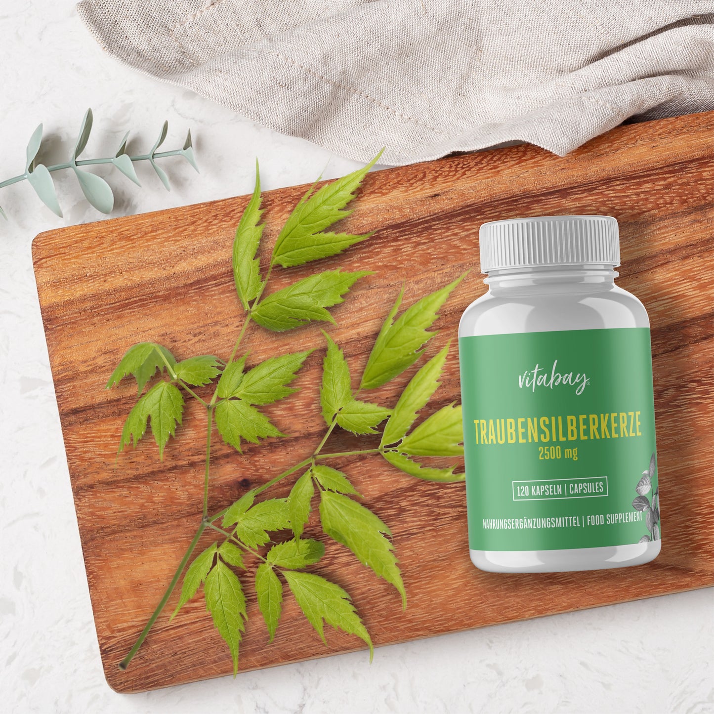 Traubensilberkerze Extrakt 2500 mg - 120 vegane Kapseln