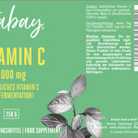 Vitamin C  1000 mg -  250 g veganes Pulver