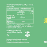 Brokkoli Extrakt mit Sulforaphan 500 mg - 60 vegane Kapseln
