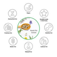 Reishi Pilz Extrakt  500 mg - 90 vegane Kapseln
