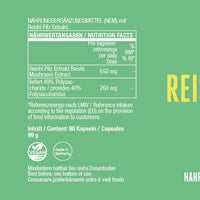 Reishi Pilz Extrakt  500 mg - 90 vegane Kapseln
