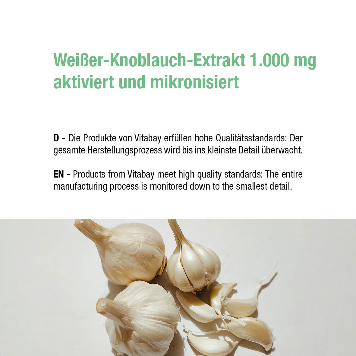 Weißer-Knoblauch-Extrakt  - 100 vegane Kapseln