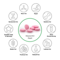 Vitamin B12 Depot 5000 mcg 360 Vegane Lutschtabletten