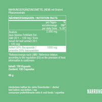Brahmi Extrakt 2000 mg - 150 vegane Kapseln