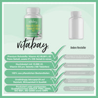 Vitamin D3 Depot 5000 IE + Vitamin K2 100mcg  - 180 vegane Tabletten