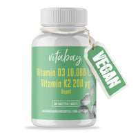 Vitamin D3 Depot 10.000 I.E. + Vitamin K2 200mcg  - 180 Tabletten