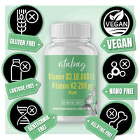 Vitamin D3 Depot 10.000 I.E. + Vitamin K2 200mcg  - 180 Tabletten