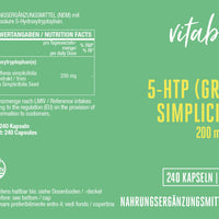 5-HTP 200 mg - 240 vegane Kapseln