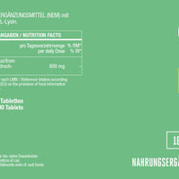 L-Lysin 800mg - 180 vegane Tabletten