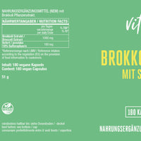 Brokkoli Extrakt mit Sulforaphan 500 mg - 180 vegane Kapseln