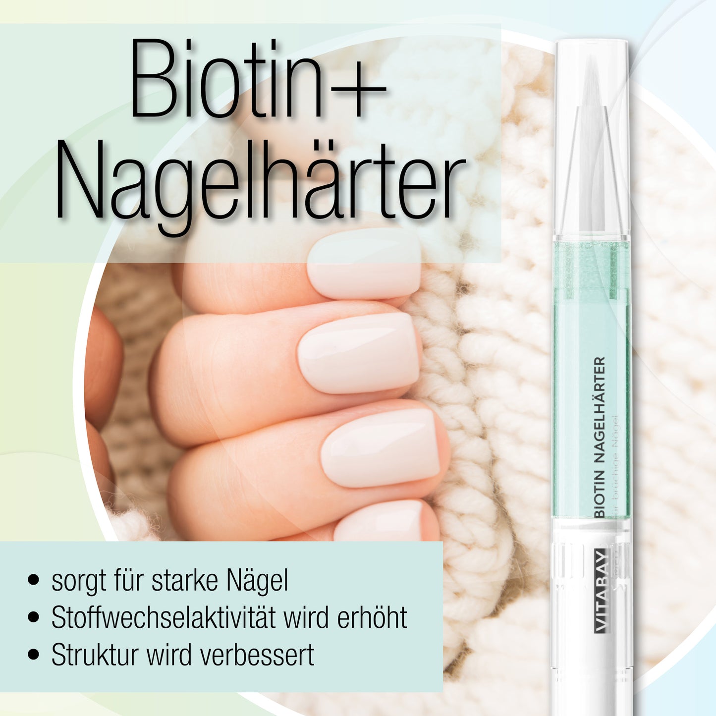 Nagelhärter Duo-Set 2 x 2 ml - mit Calcium und Biotin+ gegen brüchige, dünne, weiche Nägel